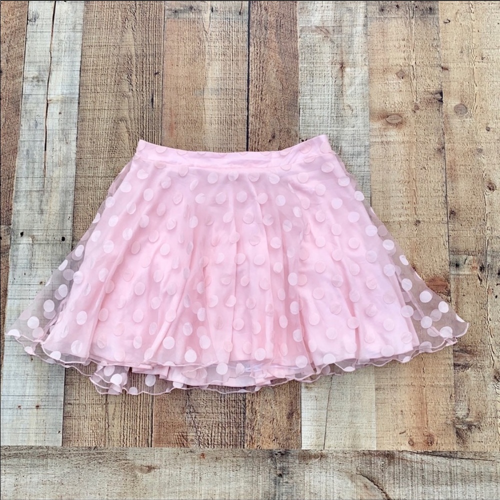 Jodi Kristopher | Blush Polka Dotted Tulle Skirt